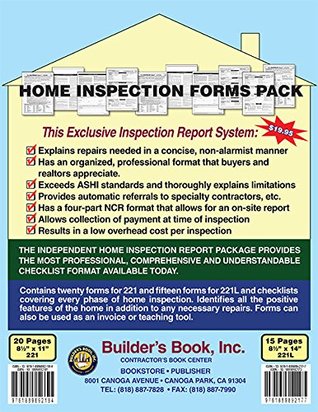 Full Download Benchmark Home Inspection Form Pack - 20-Form Pack (8.5 x 11) - Builder's Book Inc. | PDF
