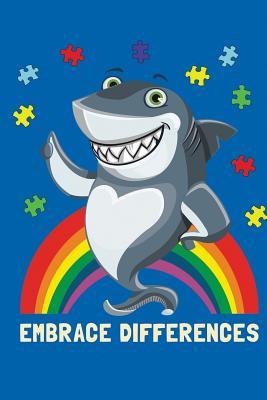 Download Embrace Differences: Writing Notebook / Blank Diary with 100 Lined Pages / 6x9 Composition Book, Autism Spectrum Disorder Awareness, Shark, Rainbow, Puzzle Pieces - Unicorn Magic Journals | ePub
