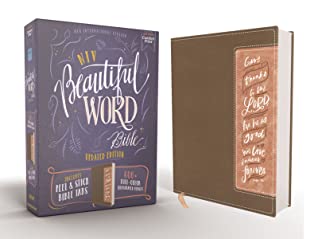 Full Download NIV, Beautiful Word Bible, Updated Edition, Peel/Stick Bible Tabs, Leathersoft, Brown/Pink, Red Letter, Comfort Print: 600  Full-Color Illustrated Verses - Zondervan | ePub