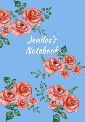 Download Jenilee's Notebook: Personalized Journal - Garden Flowers Pattern. Red Rose Blooms on Baby Blue Cover. Dot Grid Notebook for Notes, Journaling. Floral Watercolor Design with First Name -  | ePub